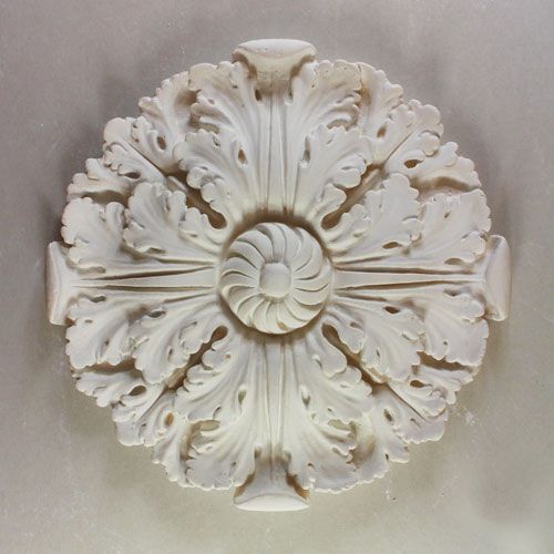 CR42 Ceiling Rose is a small fibrous plaster orante centrepiece rose of acanthus leaf design.
Dimensions: ⌀295mm