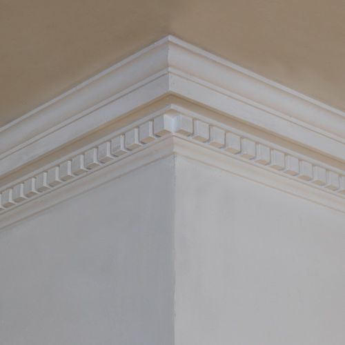 HPS26 Georgian Plain Dentil Cornice is a standard classic drip style fibrous plaster moulding. 