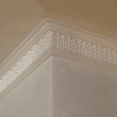 HPS44 Small Leaf Cornice is a Victorian upright profile with an upright leaf enrichment.