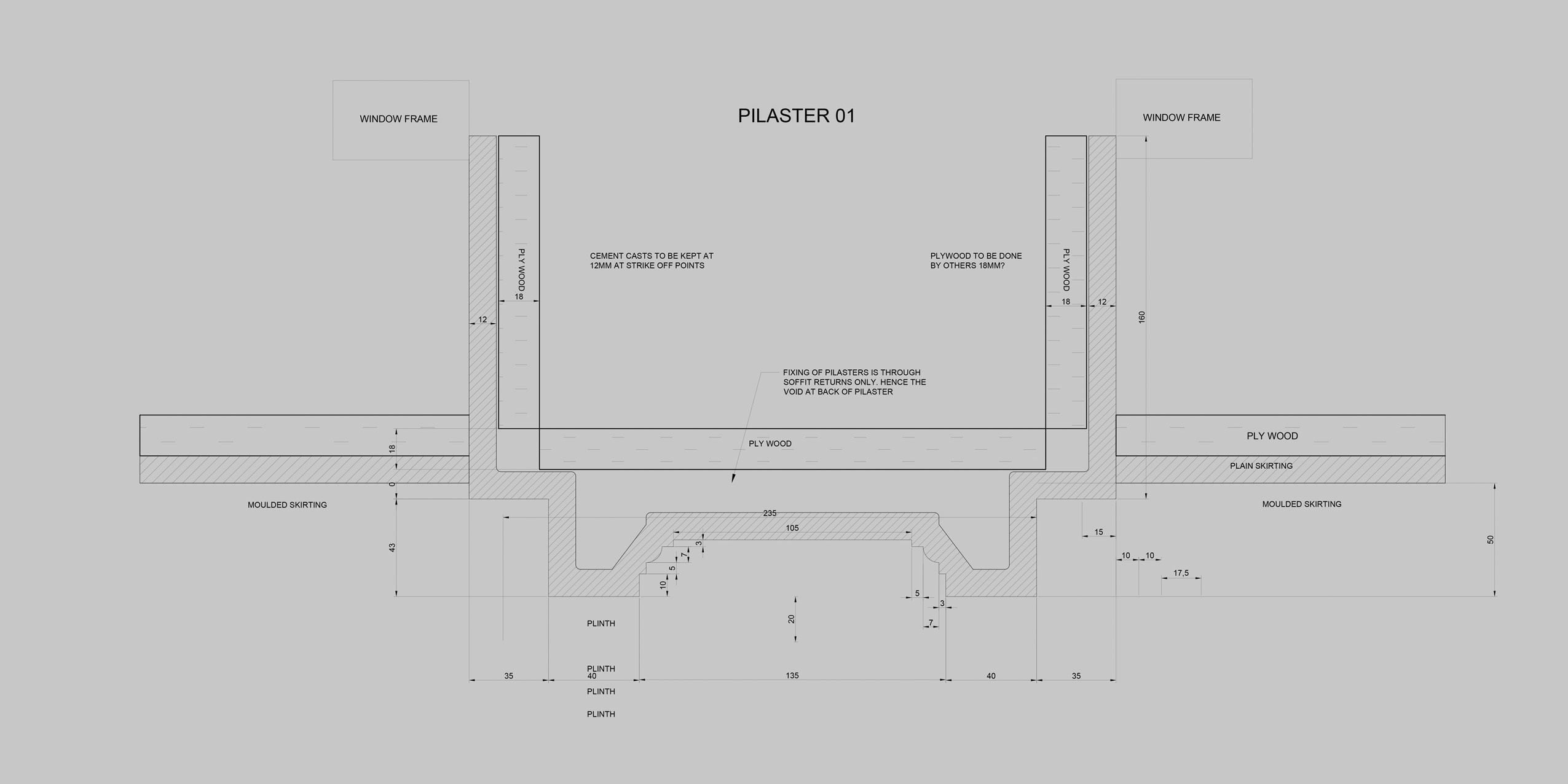 Design Drawing of a Pilaster